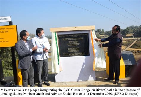 Patton inaugurates RCC bridge on River Chathe | DIPR Nagaland ...