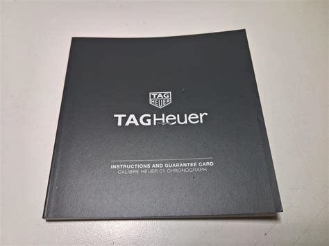TAG Heuer RARE TAG HEUER CARRERA CALIBRE 01 BOOKLET 2017 for Rs.2,730 ...