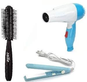 Zailie Round Mini Comb+ 1290 Dryer +Straightener Price in India - Buy ...
