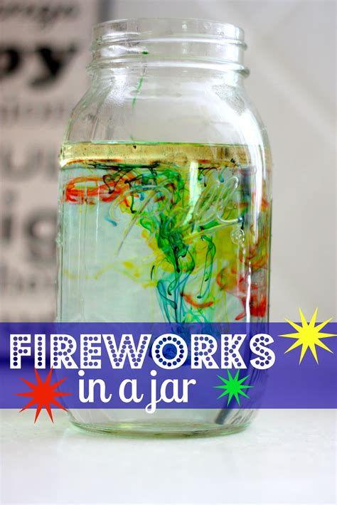 fireworks in a jar