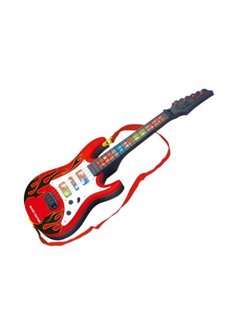 Rockband Musical Toy Guitar – Flashing Lights Plastic Guitar for Kids ...