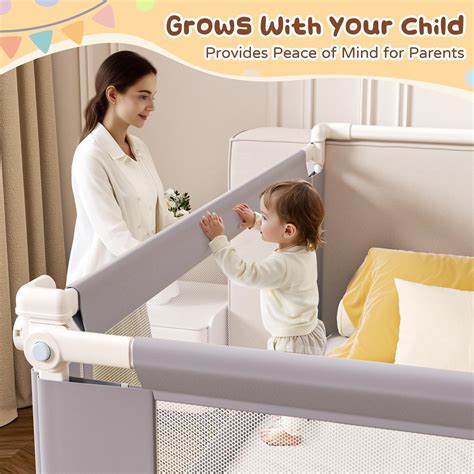 Yulongtengfei 3-Piece Twin Size Bed Rail for Toddlers - Adjustable ...