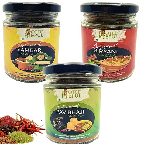 Artisanal Biryani Masala, Sambar Masala, Pav Bhaji Masala Combo (75Gms ...