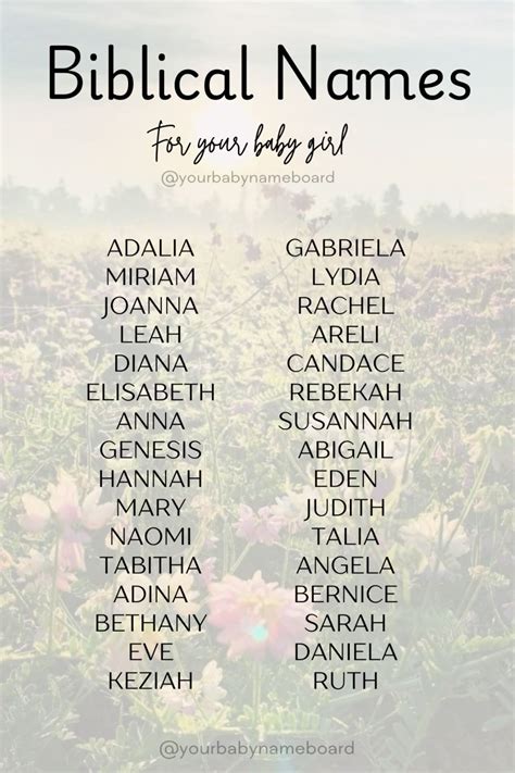 Best 13 251 Timeless Biblical Baby Names: Meaningful Names Inspired by ...