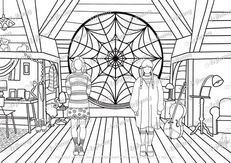 Buy Wednesday Addams Colouring Page Wednesday Addams Colouring Online ...