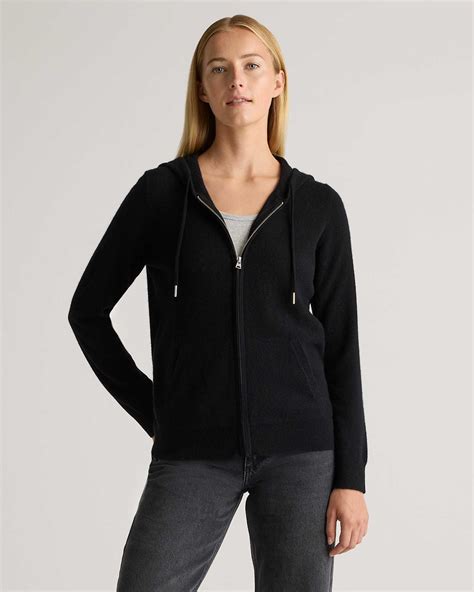 Cashmere Zip Hoodie | Quince in Black