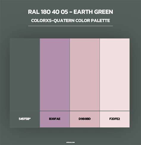 RAL 180 40 05 - Earth Green color palettes - colorxs.com