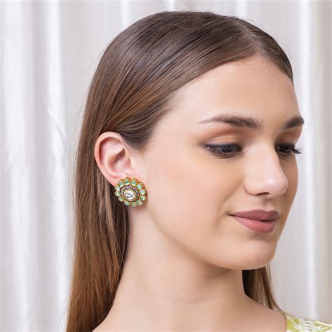 American Diamond Green and White Earring – Tasmaye