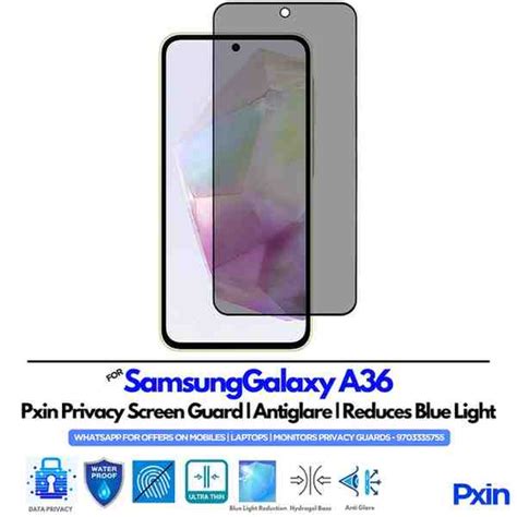 Privacy Screen Guard for Samsung Galaxy A36 Mobile | Pxin