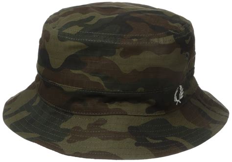 Buy Fred Perry Men's Ripstop Reversible Bucket Hat, Camo/Black, Large ...