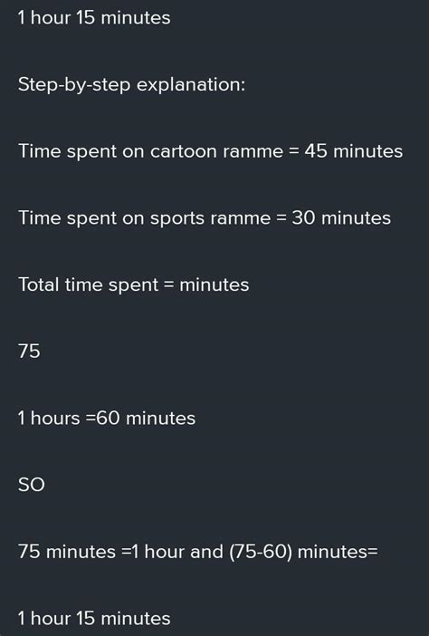 a Ruchi watches two television programmes every day. She watches a ...