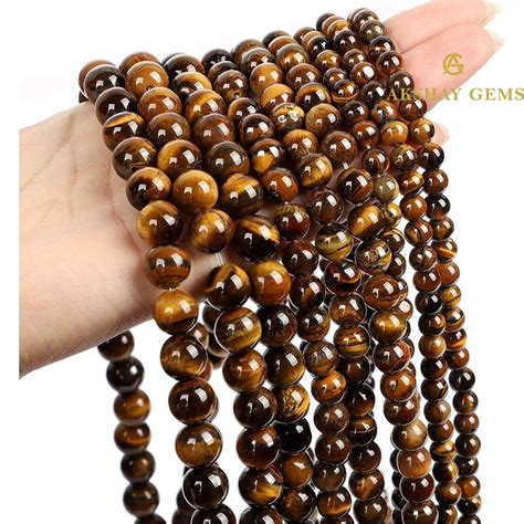 Natural Yellow Tiger Eye Beads - Stylish String for Jewelry Making ...