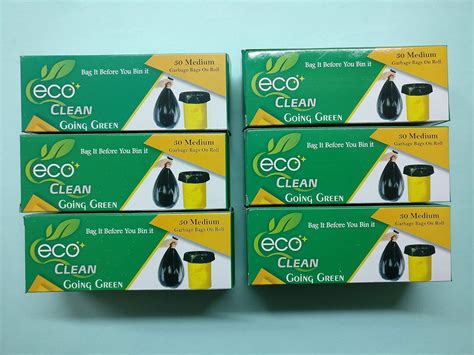 Eco Clean Medium Garbage Bags Roll 19" x 21"-inches, 180 Bags : Amazon ...