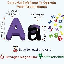 Storio Magnetic ABCD Alphabets & Numbers,150+ Letter Magnets Words with ...