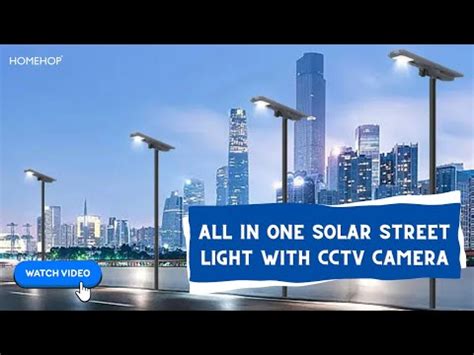Street Solar Lights With Motion Sensor cctv camera led Post Lamp – HOMEHOP®