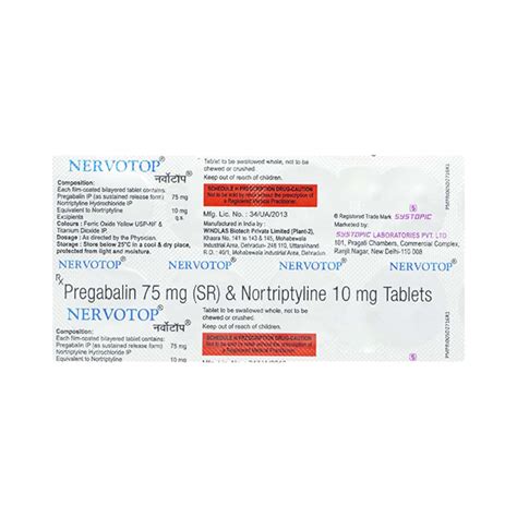Nervotop Tablet: Uses, Side Effects, Price, Dosage & More Info - PharmEasy