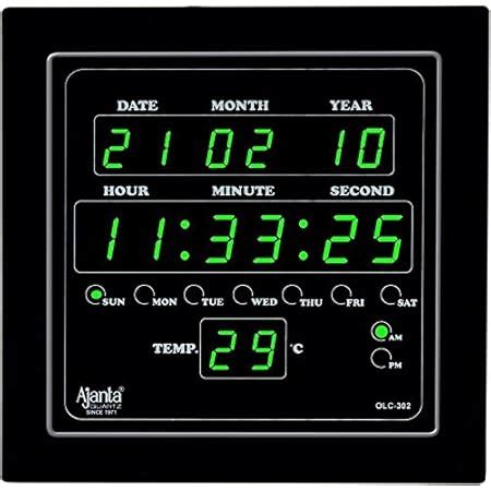 Buy Ajanta Quartz Quartz Digital Red Led Sqare Wall Clock Olc - 302 (25 ...