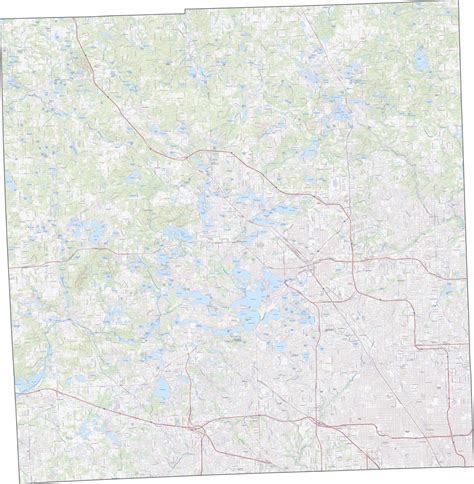 Oakland County Map, Michigan - US County Maps