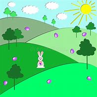 Image result for Easter Bunny and Eggs to Color