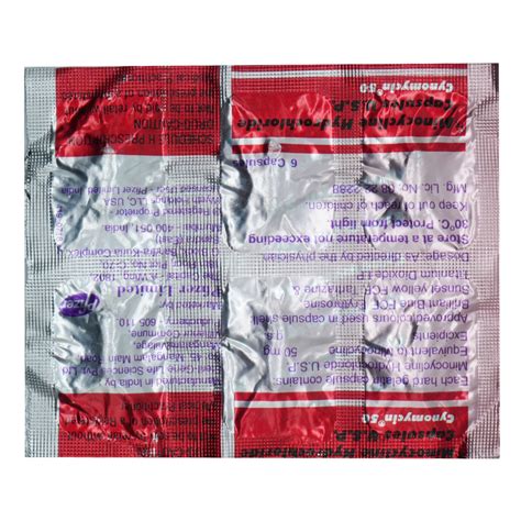 Cynomycin 50 Capsule | Uses, Side Effects, Price | Apollo Pharmacy