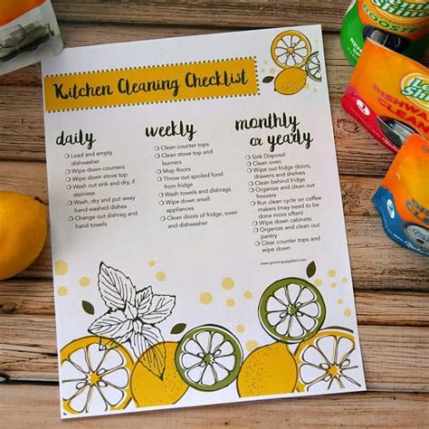 Image result for Quick Cleaning Kitchen Check List