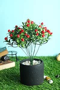 Buy PolliNation Decorative Artificial Flower Bunch Red Rose for Home ...