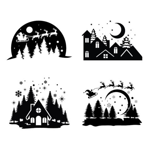 Weihnachts Silhouette Bilder - Kostenloser Download auf Freepik