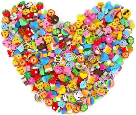 Laxmi Collection 100 PCS Erasers for Kids in Bulk Assorted Birthday ...