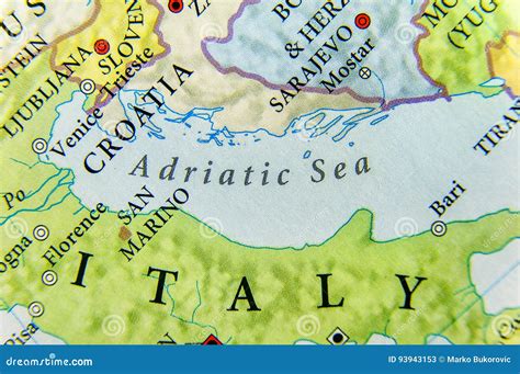 Adriatic Sea Europe Map