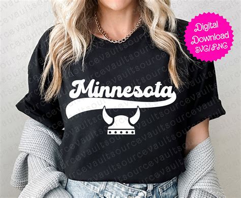 Minnesota Retro Text With Helmet SVG & PNG Instant Digital Download - Etsy