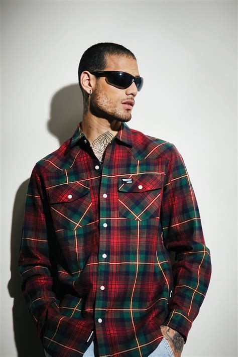 Green-Red Plaid Shirt | Regular Fit | Bonkers Corner