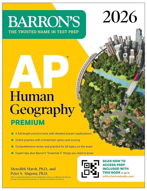 AP HUMAN GEOGRAPHY PREMIUM, 2026: 6 PRACTICE TESTS + COMPREHENSIVE ...