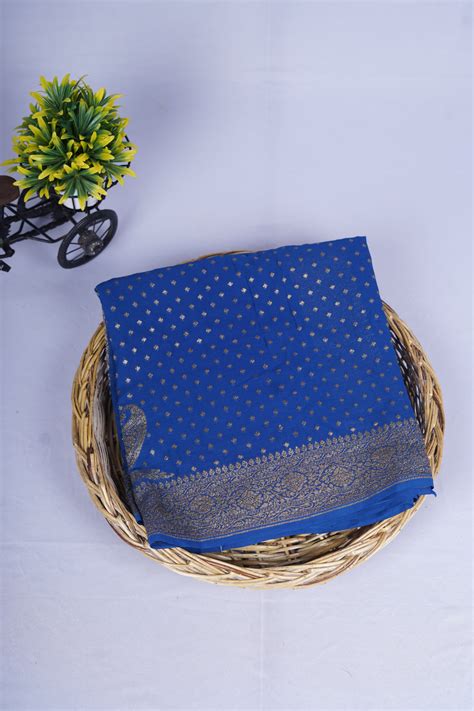 Pure Banarasi Handloom Khaddi Georgette Antique Buti Saree – Khizar ...