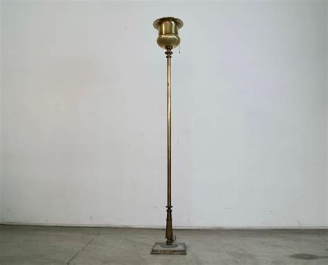 1960's Hollywood Regency Brass Torchiere Floor Lamp by Stiffel For Sale ...
