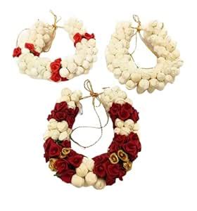 Samyak 3 Pcs Artificial Handmade Flower Hair Gajra Veni Jasmine Mogra ...
