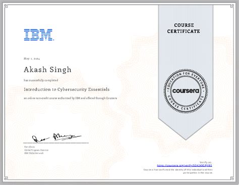 Cyber Security Essential Certificate - M a y 1 , 2 02 4 Aka sh Si n gh ...