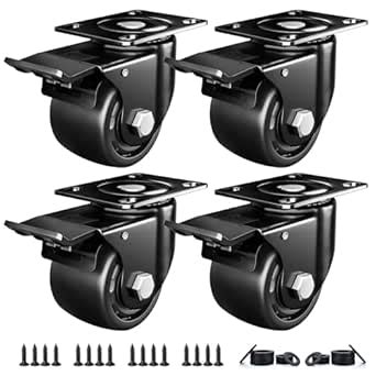 ANDUTEES 2 Inch Caster Wheels, Casters Set of 4, Heavy Duty Casters ...