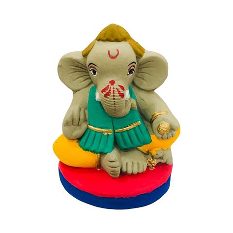 Buy SHOPMEFAST Eco Friendly Handcrafted Clay/Mud Ganpati Murti ...
