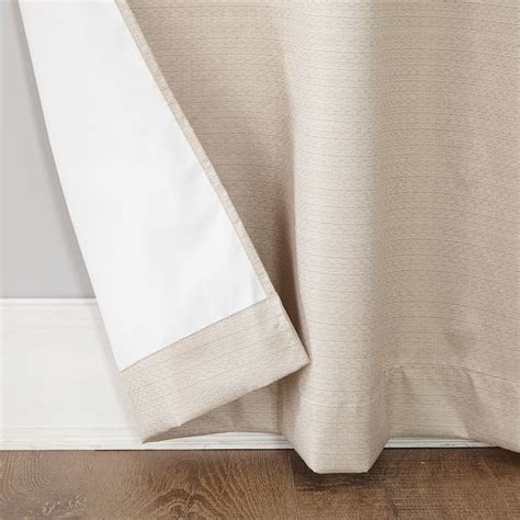 Sun Zero 63-in Linen Room Darkening Thermal Lined Grommet Single ...