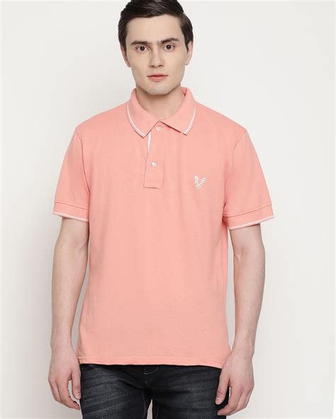Buy Men's Pink Polo T-shirt for Men Pink Online at Bewakoof