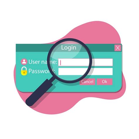 Formulário de login para site em estilo minimalista plano | Vetor Premium