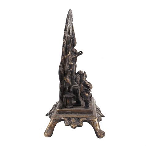 Handmade Black Brass Mahishasura Mardini Duga Family Idol