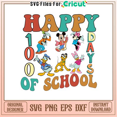 Mickey happy 100 days of school svg, walt disney magnet school svg ...