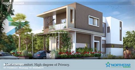 Second Floor Design Maroon Exterior House Paint Model Villa Design ...