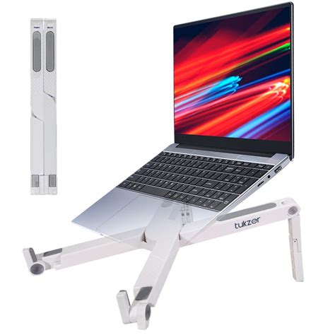 Tukzer Foldable Laptop Stand Riser for Laptop, MacBook, Notebook ...