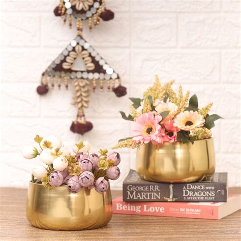 Estera Gold Planters (Pack of 2) – HomeShastra