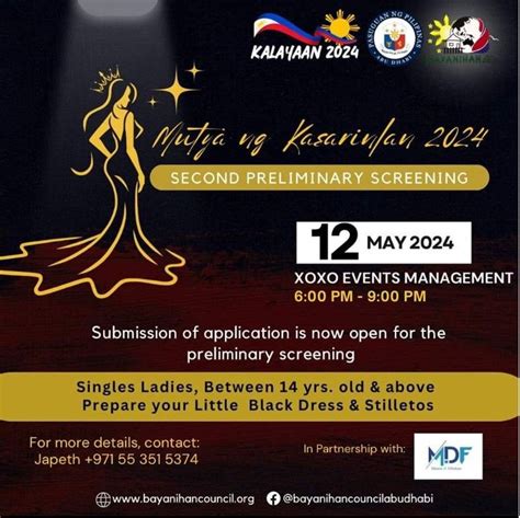 Mutya Ng Kasarinlan 2024: Season 4, XOXO Events Management, Dubai, 12 ...