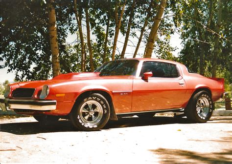 Orange 77 Camaro Muscle Car