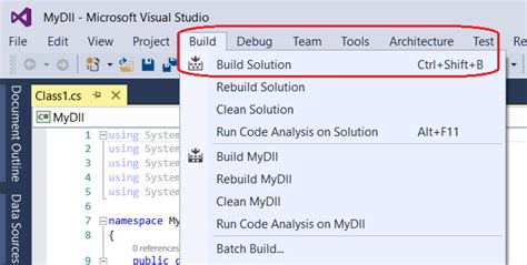 Create DLL in Visual Studio