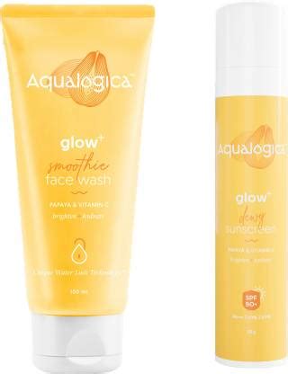 Aqualogica Glow+ Brightness Duo - 1 Face Wash(100g) and 1 Sunscreen ...